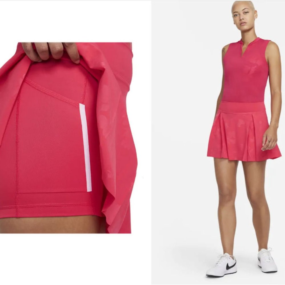 NIKE Embossed Floral Print Golf Skort
